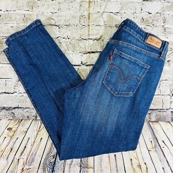 Levi’s Jeans Womens 31/30 Blue Denim Mid Rise Skinny Medium Wash Rockstar - Picture 8 of 11